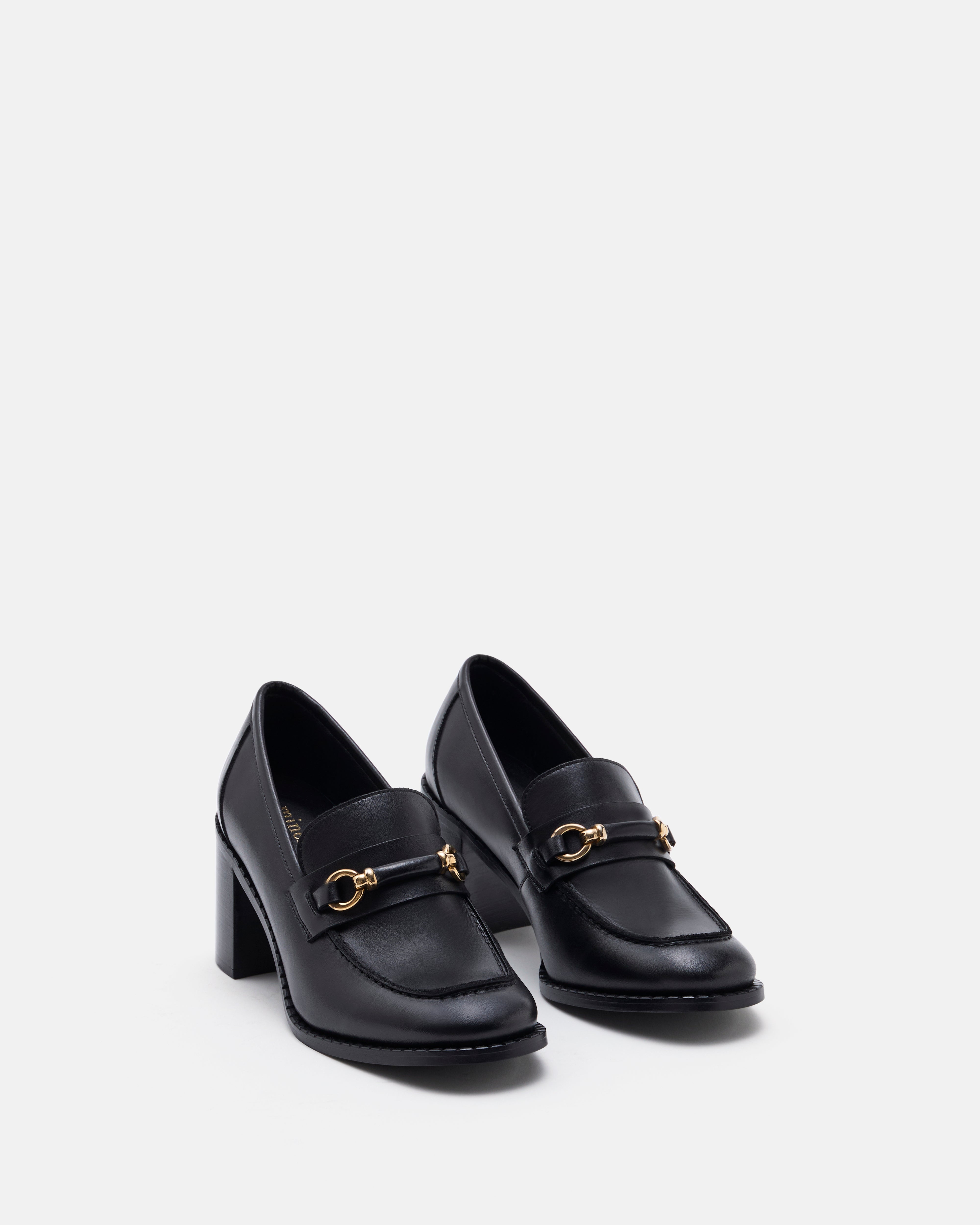MOCASSINS TALON HAUT ELEANOR NOIR