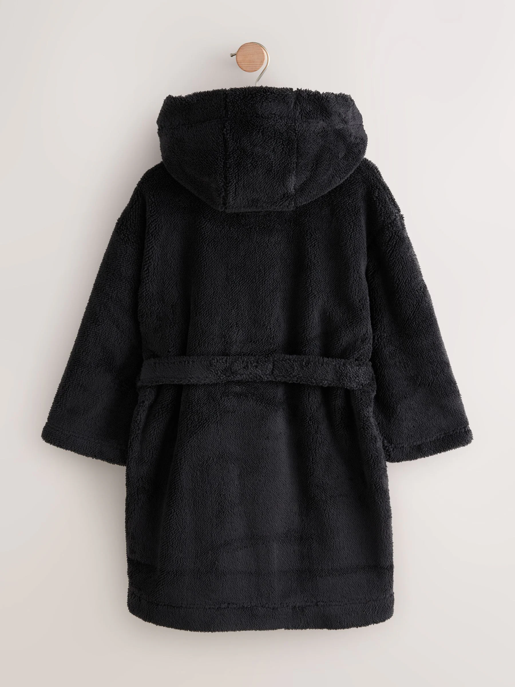 Zwart - Fleece badjas (1,5-16jr)
