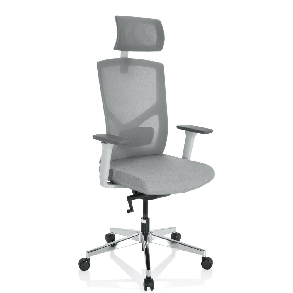 Profi Bürostuhl BRETON PRO W Stoff/Netzstoff mit Armlehnen (höhenverstellbar) hjh OFFICE