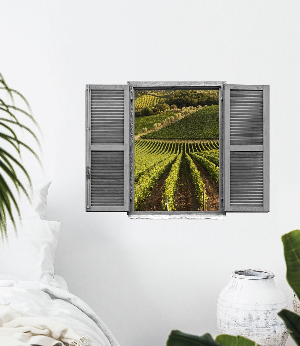 queence Wandtattoo »Weinberg« Wandsticker, Wandbild, selbstklebend, 3D, Fenster