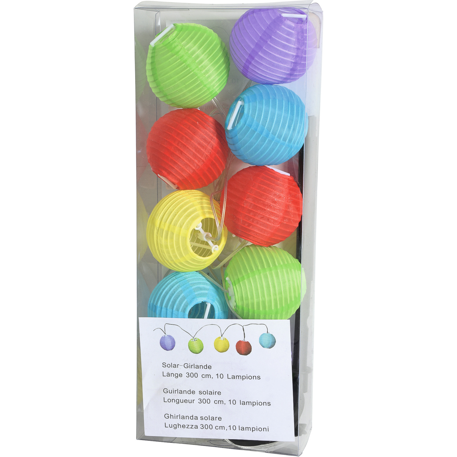 Solar L'Kette farbig, 3m Ø7.5cm