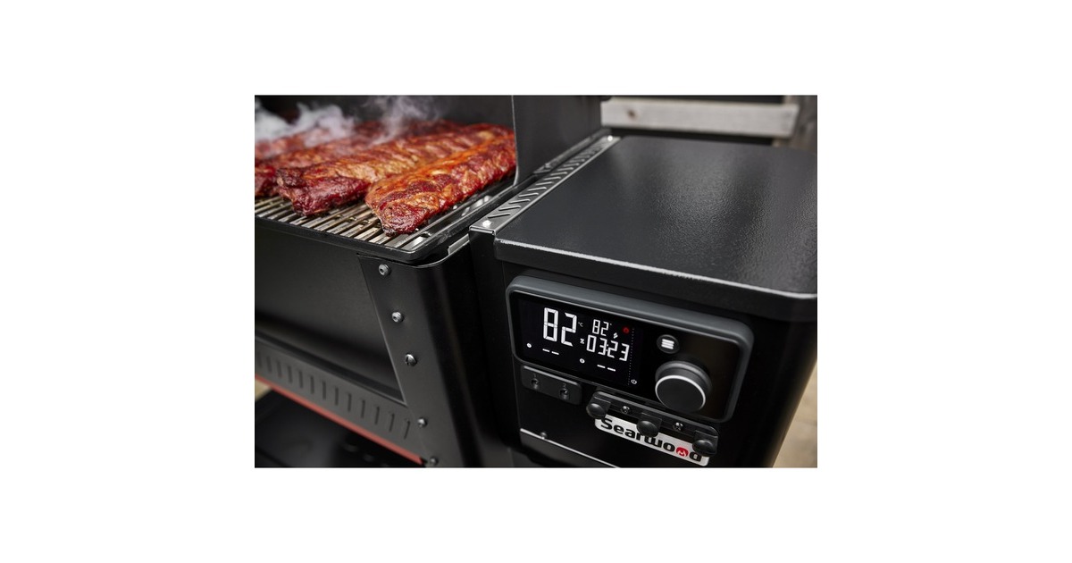 WeberSearwood XL Pellet Grill barbecue  (Zwart, WLAN en Bluetooth, bediening via app)