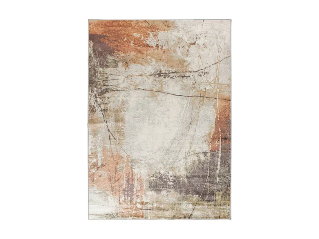 Tapis intérieur - abstrait - rouille - 200 x 290 cm - BLEIK