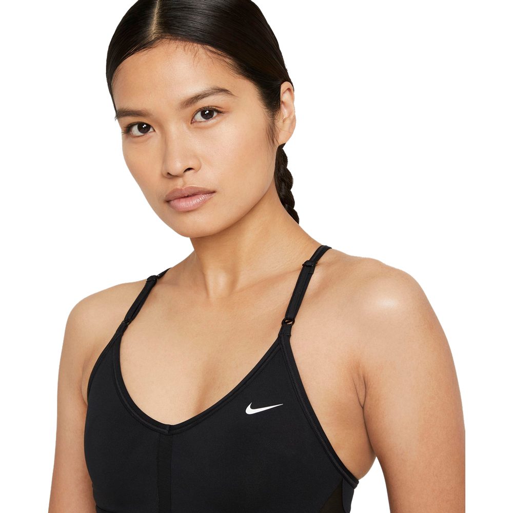 Nike Dri-Fit Indy V-Neck Sport BH Damen schwarz