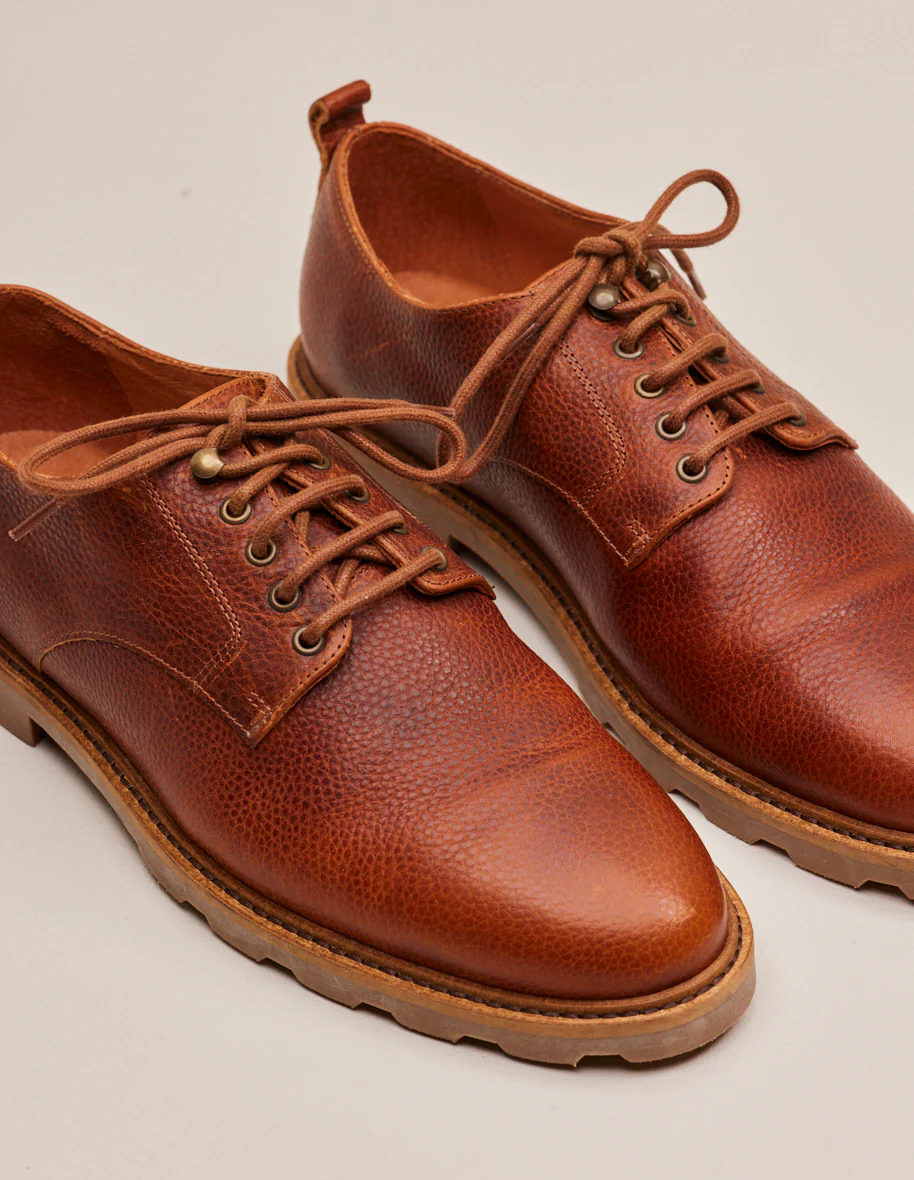 Derbies Simon - Pull up grainé miel