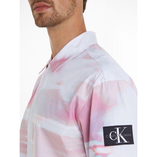 Calvin Klein Jeans Diffused Skjorte, Diffused Skyscape, XL