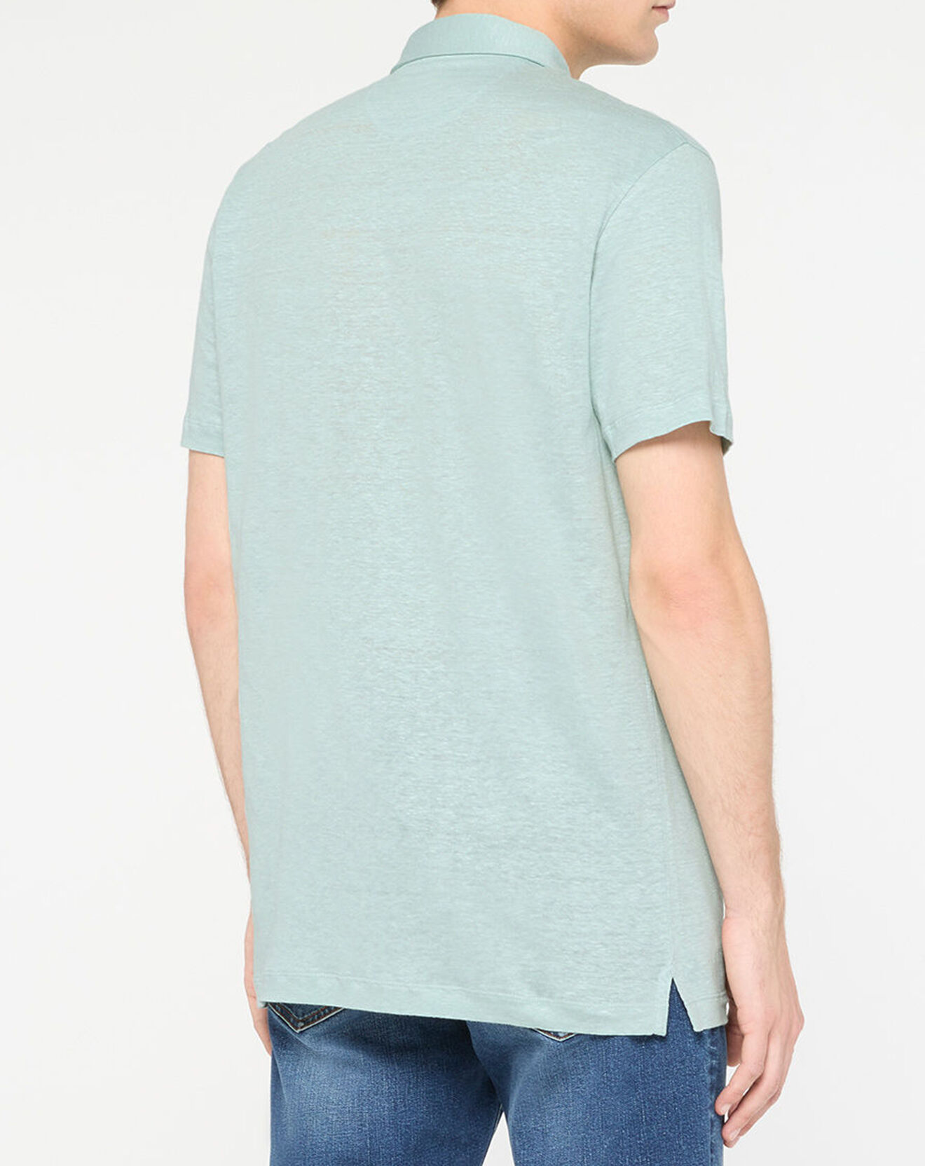 Hackett London Polo 100% Lin Chambray céladon