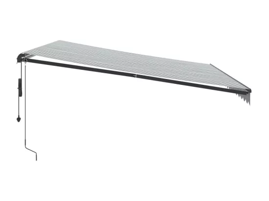 Auvent rétractable automatique anthracite et blanc 450x300 cm