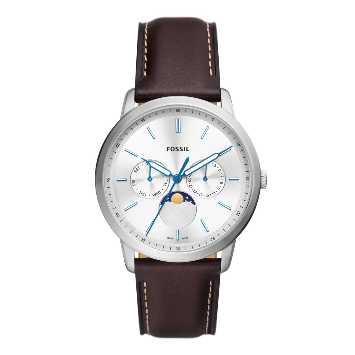 Montre Fossil Neutra Minimaliste cuir brun