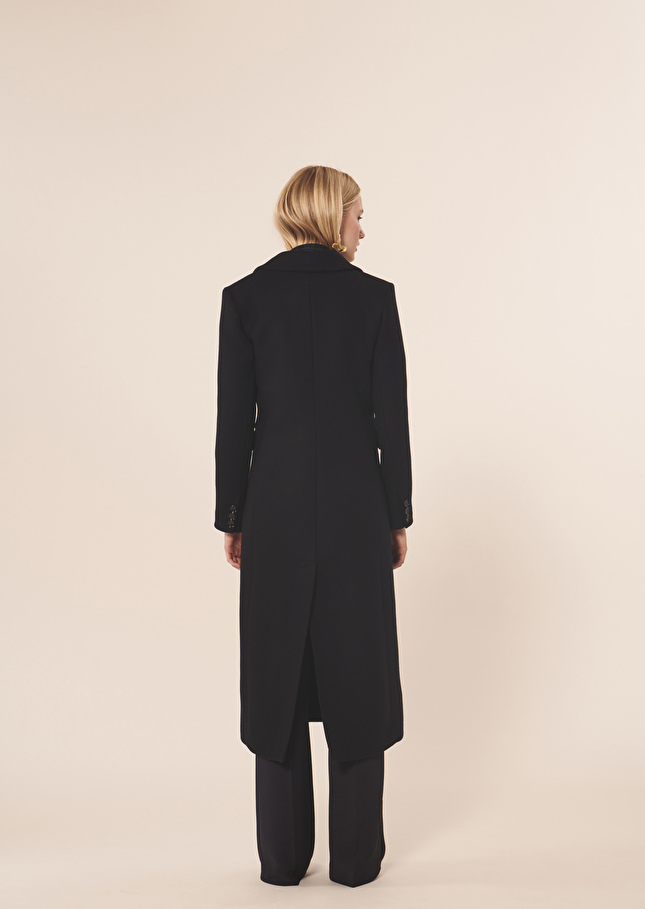 Manteau Marziableu nuit en drap caban