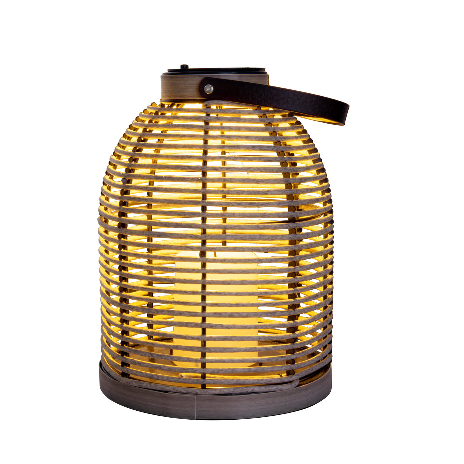 LED Solarleuchte KORBINIAN - grau - 29 cm hoch