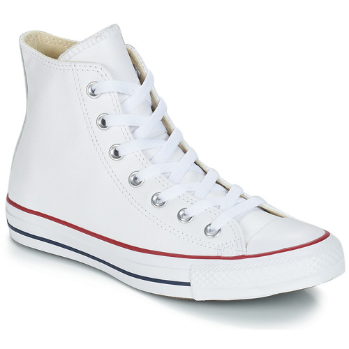 Converse - CHUCK TAYLOR ALL STAR LEATHER HI - Blanc