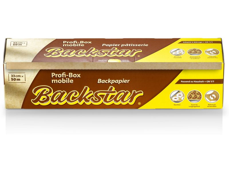 Backstar Backpapier Profi Box Mobile 1 Stück Papier zum Backen