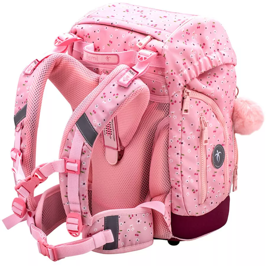 Belmil Schulranzen Premium Comfy Plus Set 5-teilig Cherry Blossom