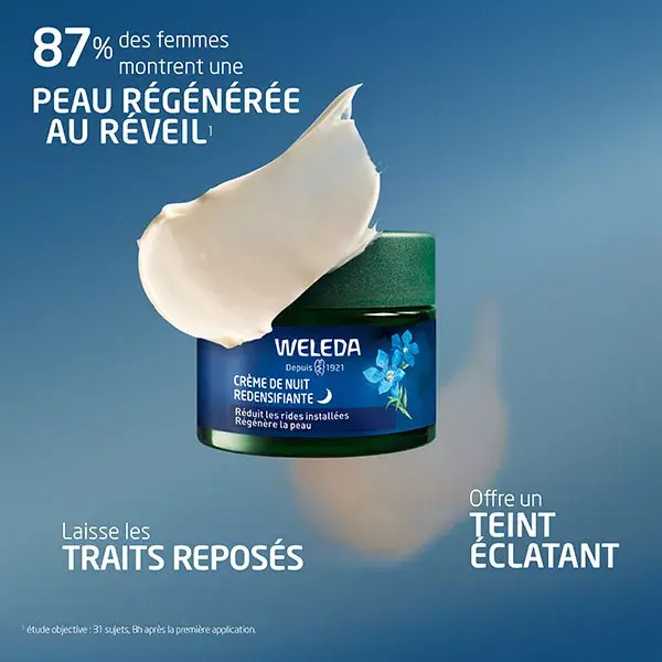 Creme Noturno Redensificador Orgânico Weleda Blue Gentian & Edelweiss 40ml