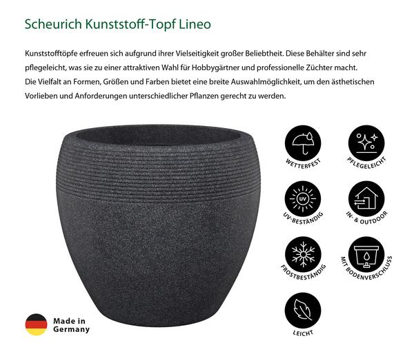 Scheurich Kunststoff-Topf Lineo, rund,