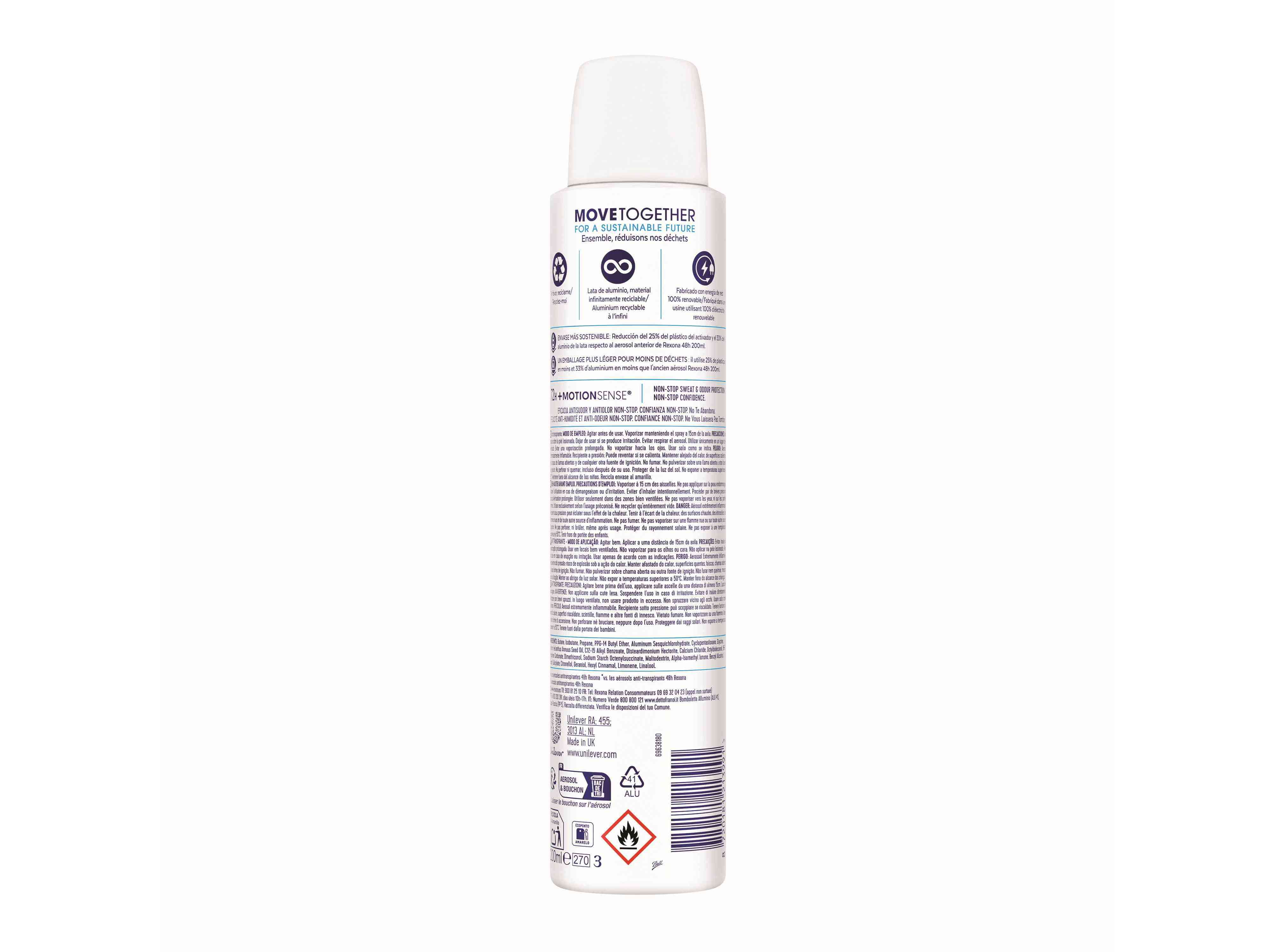 DEO SPRAY REXONA COTTON DRY 72H 200ML