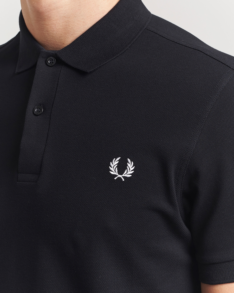 Fred Perry Plain Polo Shirt Black