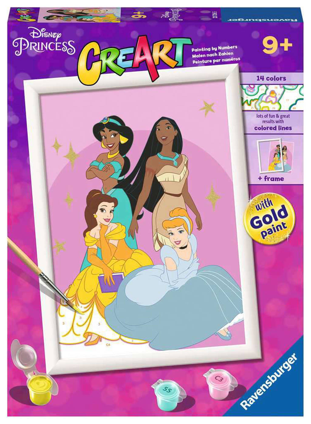 CreArt Disney Princesses - Schilderen op nummer voor kinderen