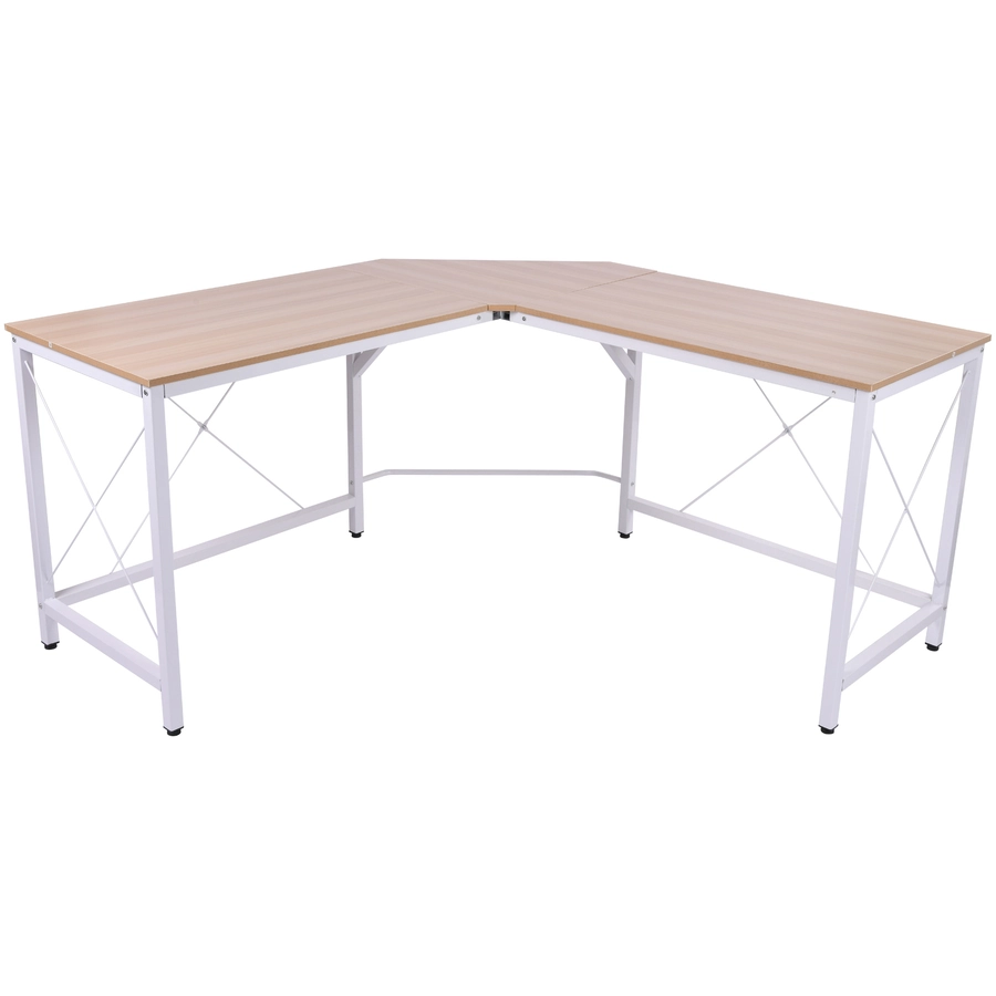 HOMCOM Winkelschreibtisch natur