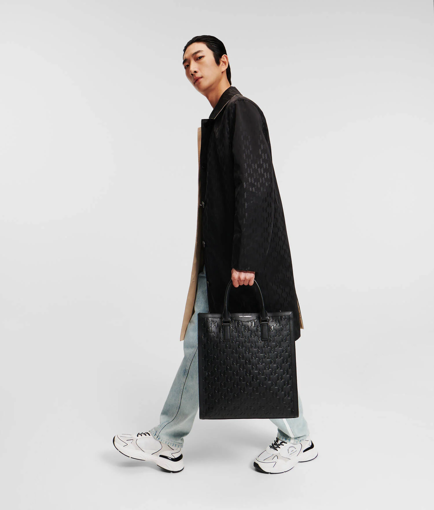 SAC CABAS K/LOOM EN CUIR - Noir