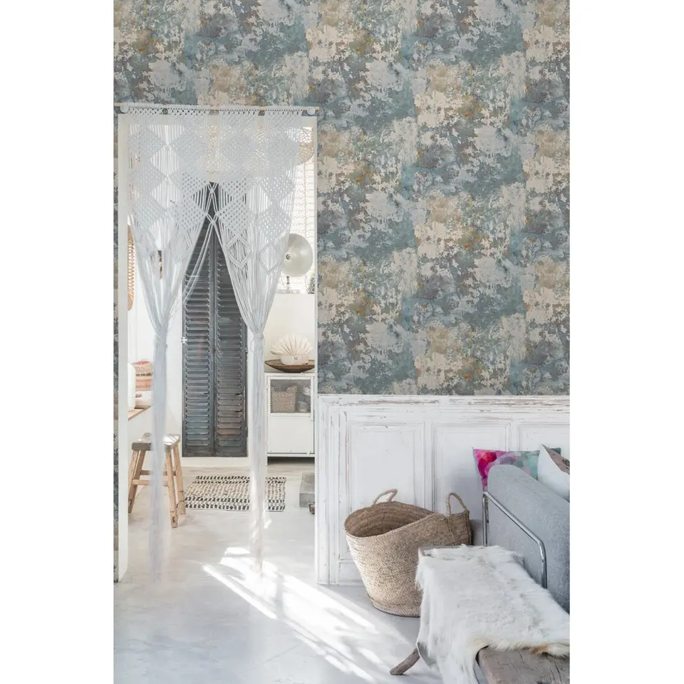 Dutch Wallcoverings - Exposure betonlook grijs/groen - 0,53x10,05m