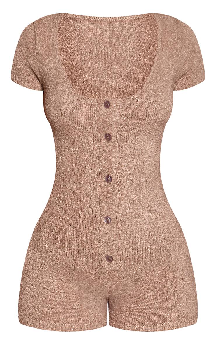 Taupe Combi-short En Maille Duveteuse Petite
