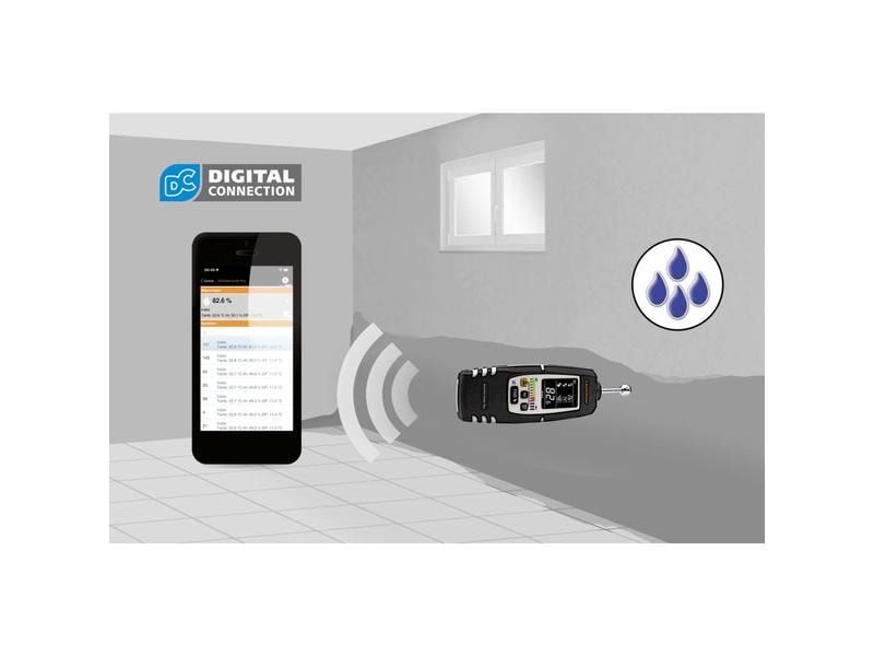 Laserliner Messgerät MultiWet-Finder Plus Elektronisches Materialfeuchtemessgerät zur zerstörungsfreien Lokalisierung und Beurteilung der Feuchteverteilung in Wänden, Böden oder Decken