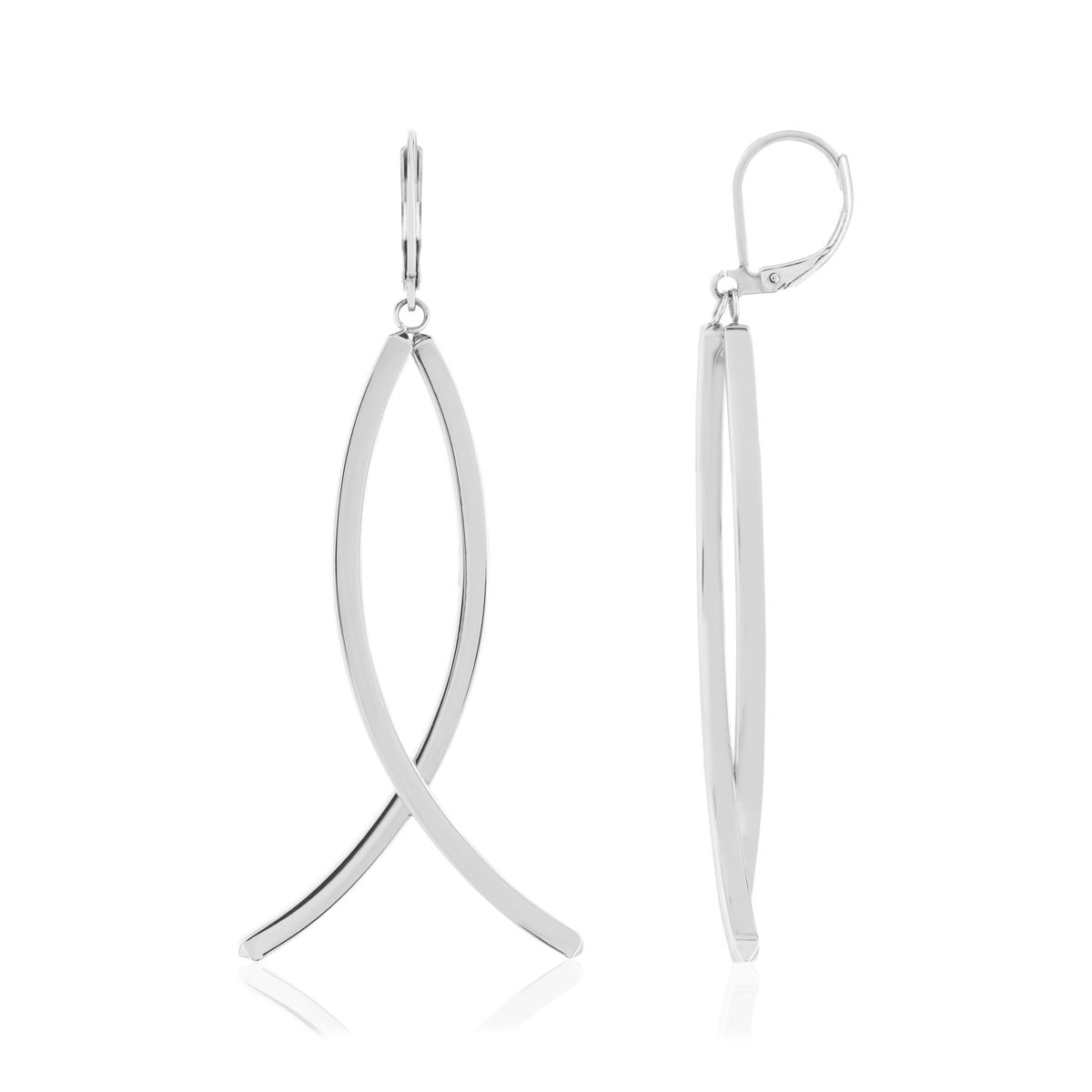 Boucles d'oreilles dormeuses acier
