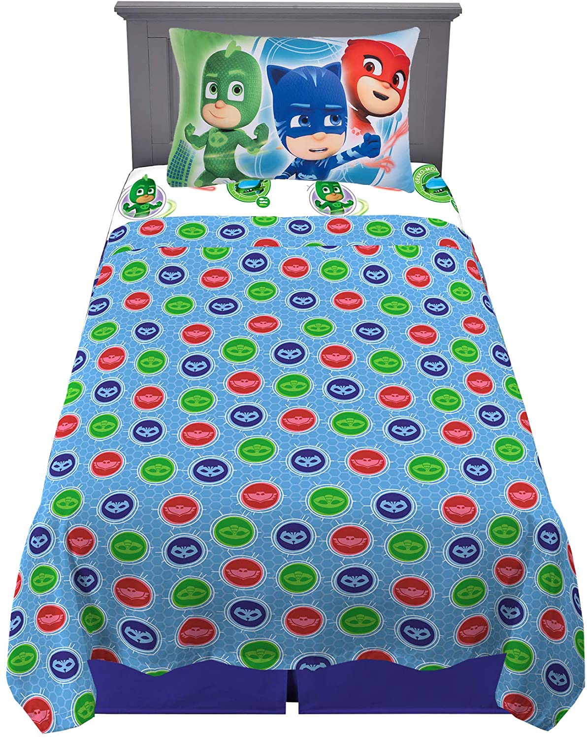 Twin Super Mario 3-Piece Bed Sheet Set.1 Flat Sheet 1 Fitted Sheet 1 Pillow Cases