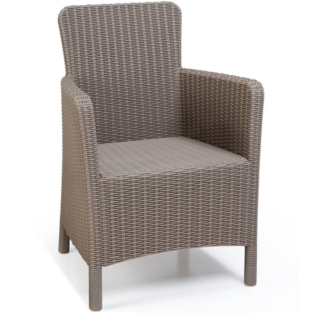 Chaise de salle à manger de jardin trenton cappuccino 226454