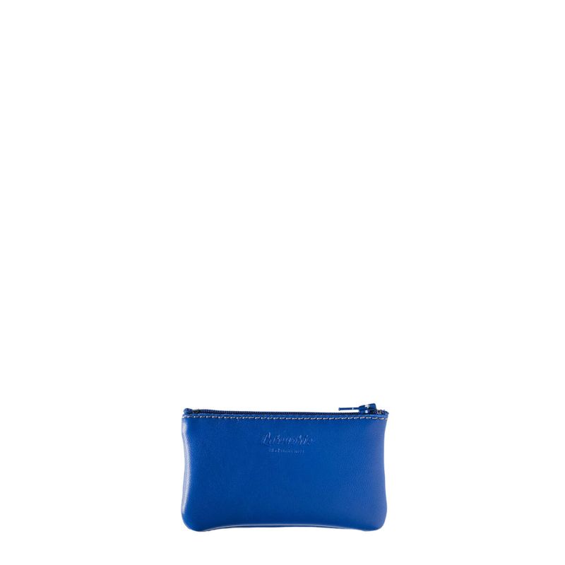 Petit porte-monnaie Emile en cuir UpCyclé Mer indigo