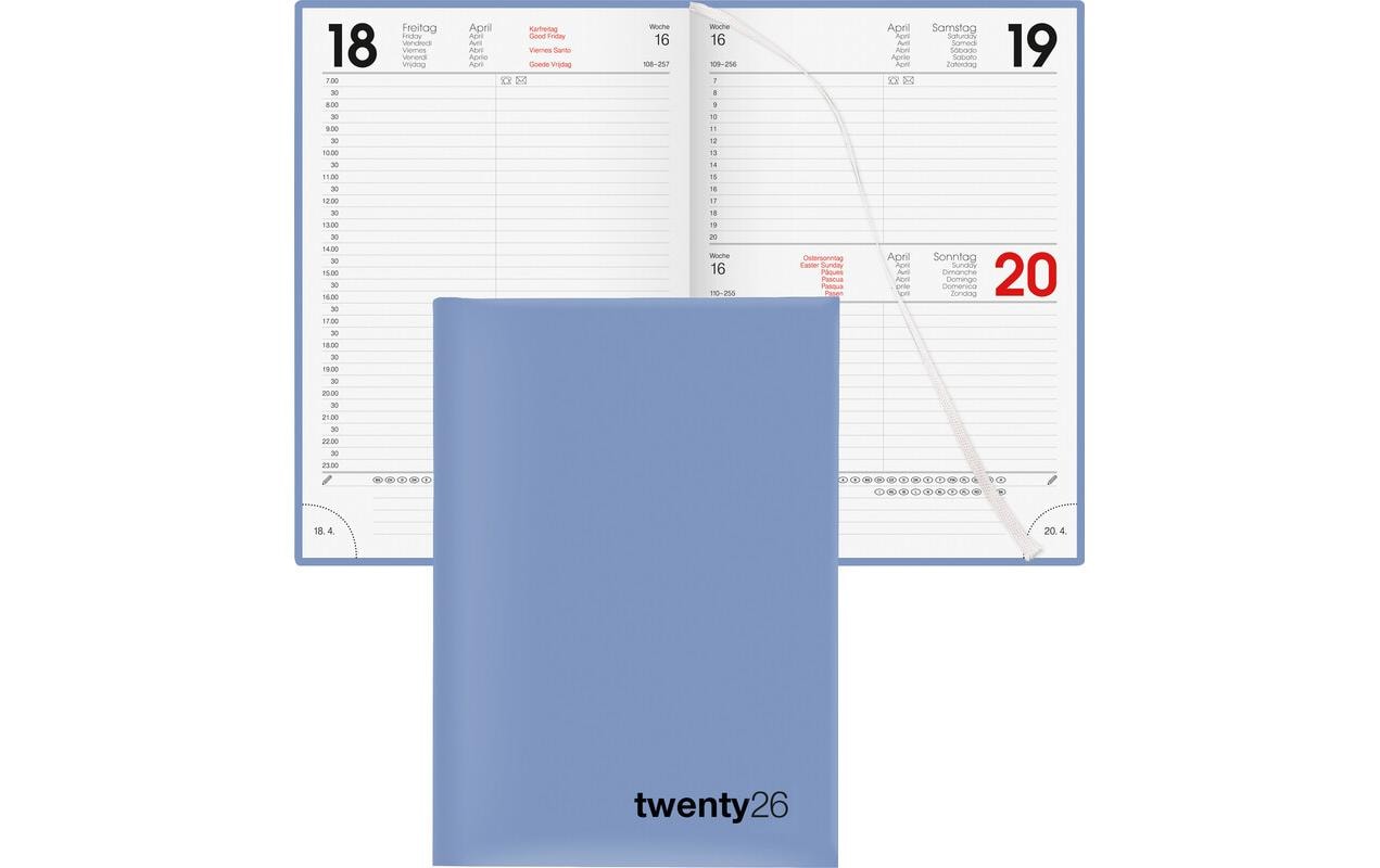 Geschäftsagenda Colorful Blau, 1T/1S, 14.5 x 20.5 cmTaschenagenda 2026