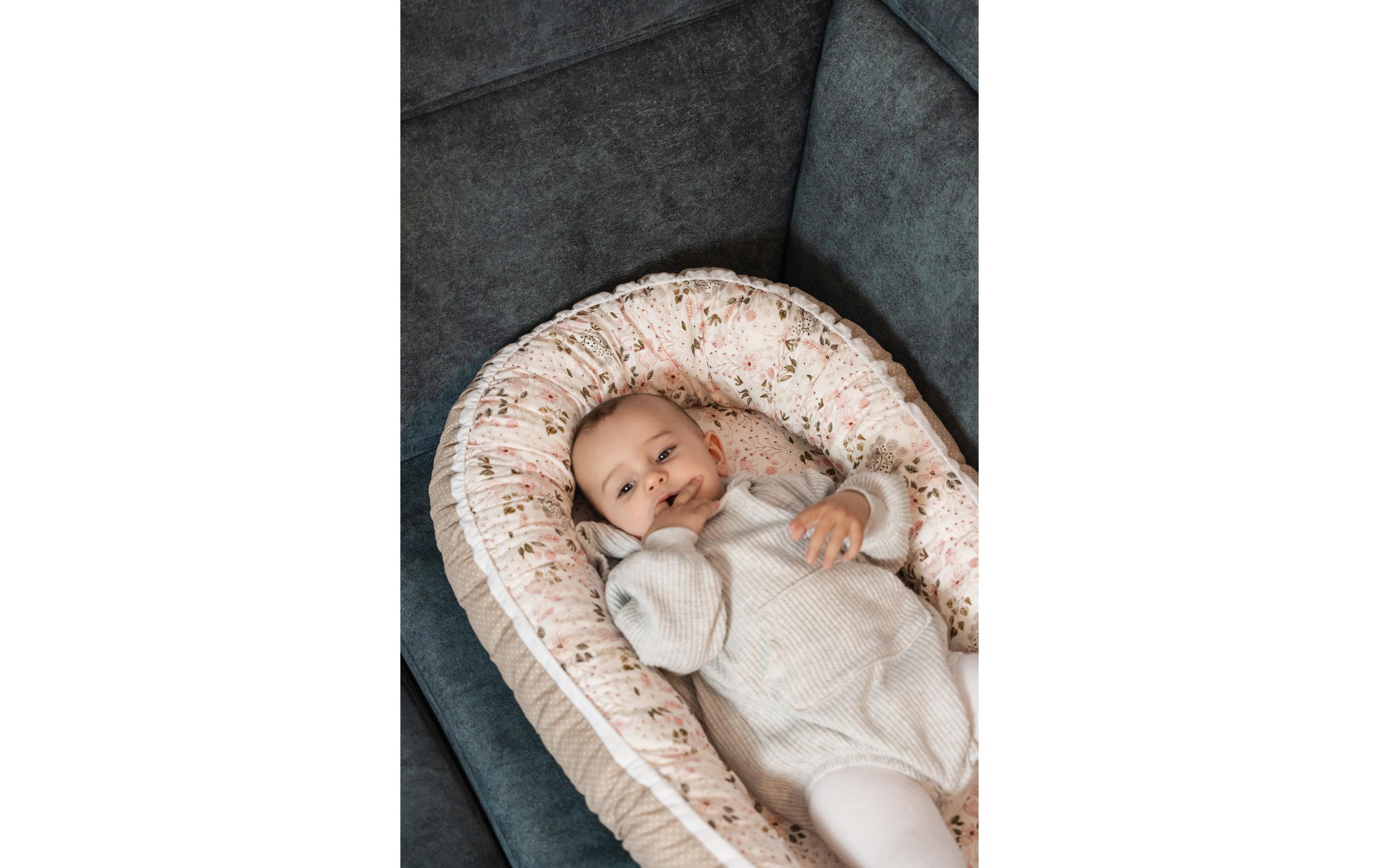 Babynest Rosa Blüten 55 x 95 cmKuschelnest