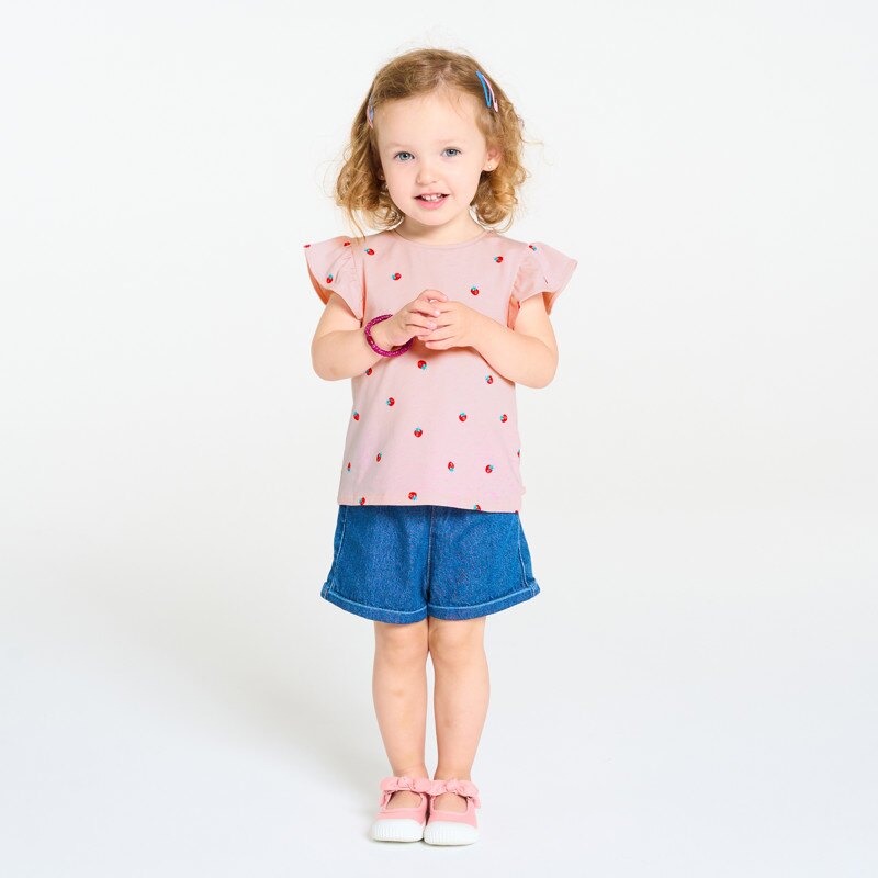 T-shirt à pois rose bébé fille Rose