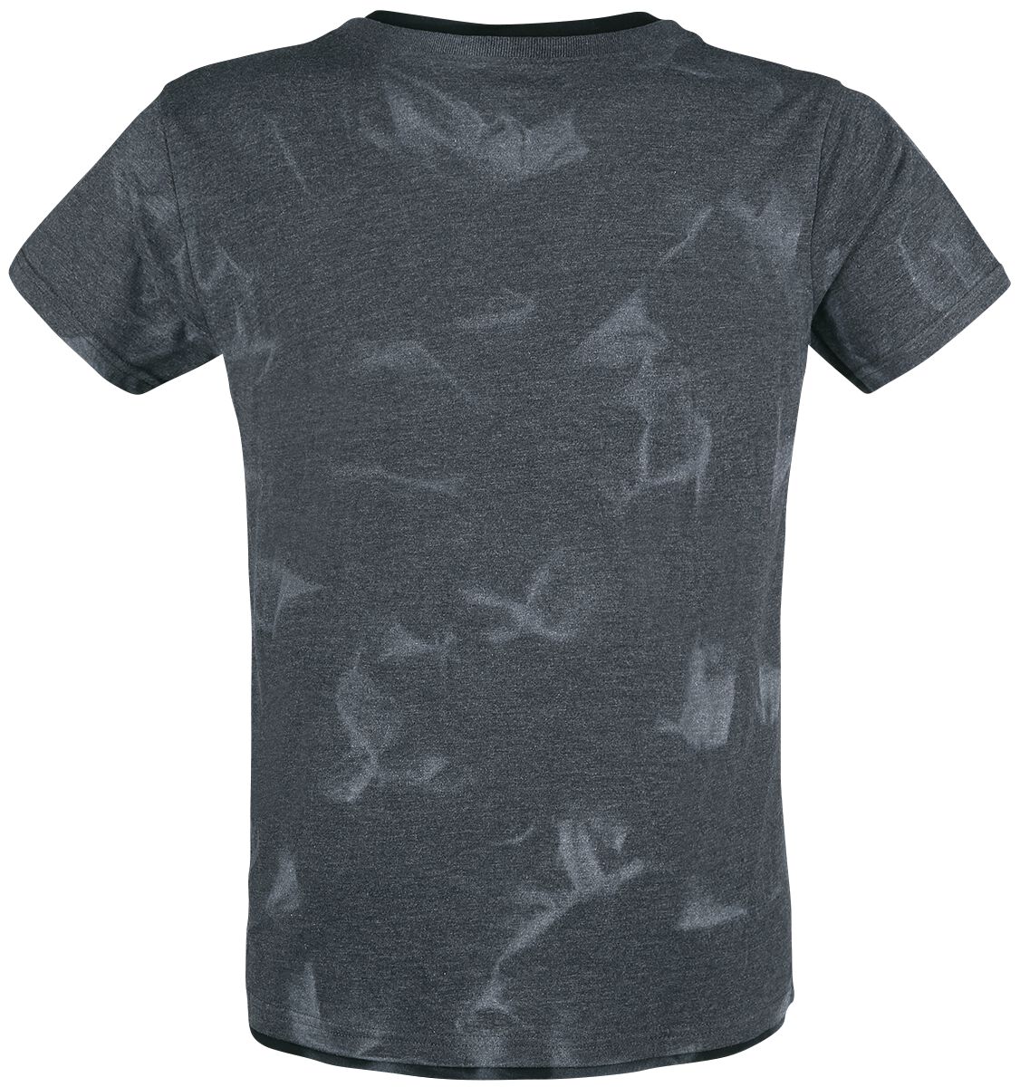 T-Shirt Imprimé & Col En V | Rock Rebel by EMP T-Shirt Manches courtes