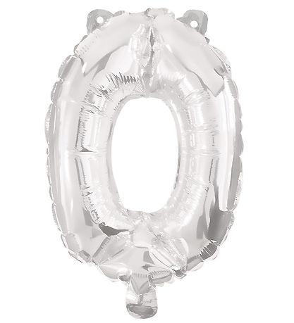 Decorata Party Folienballon - 85 cm - Nr. 0 - Silber