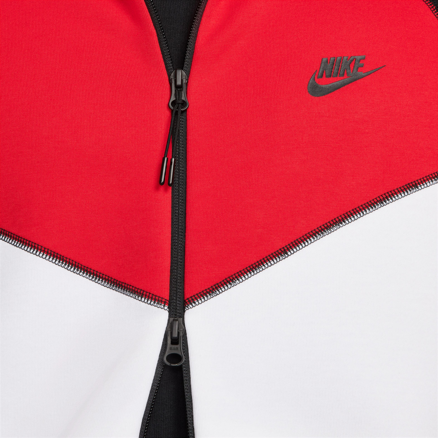 Nike Tech Fleece Sportswear Vest Wit Zwart Rood