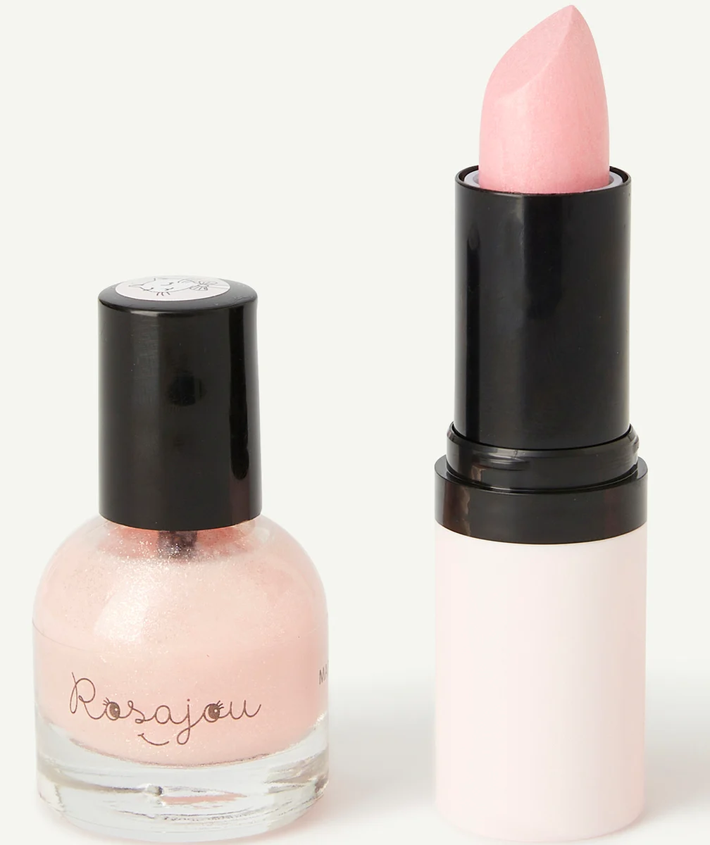 ROSAJOUROUGE À LÈVRES ET VERNIS BALLERINE