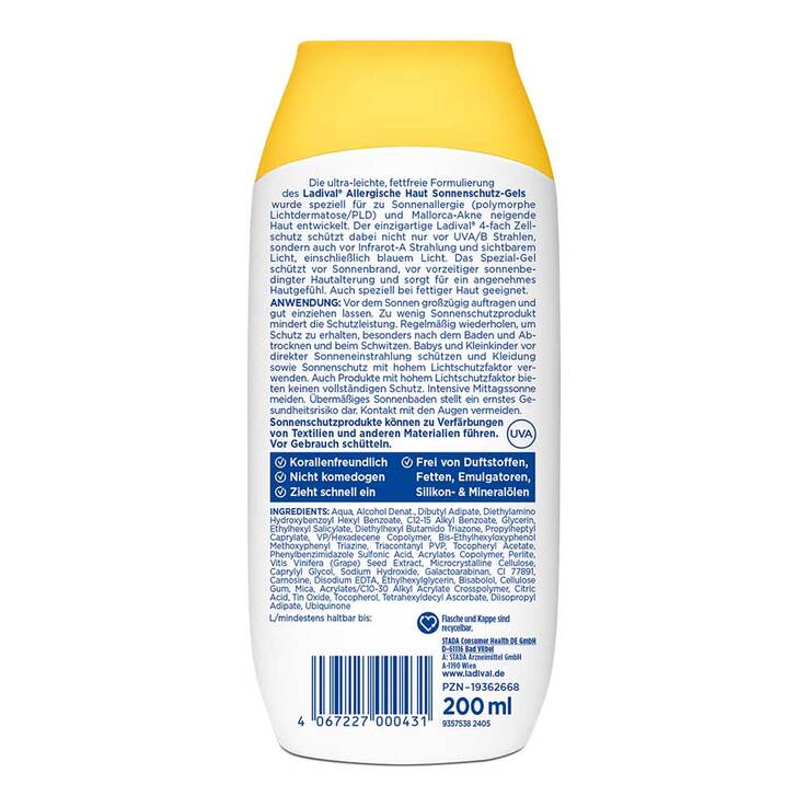 Ladival allergische Haut Sonnenschutz-Gel LSF 50+, 2x200 ml