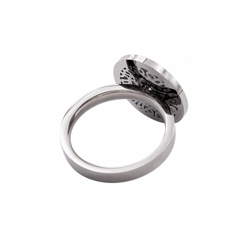 Bague Femme Acier Argentée