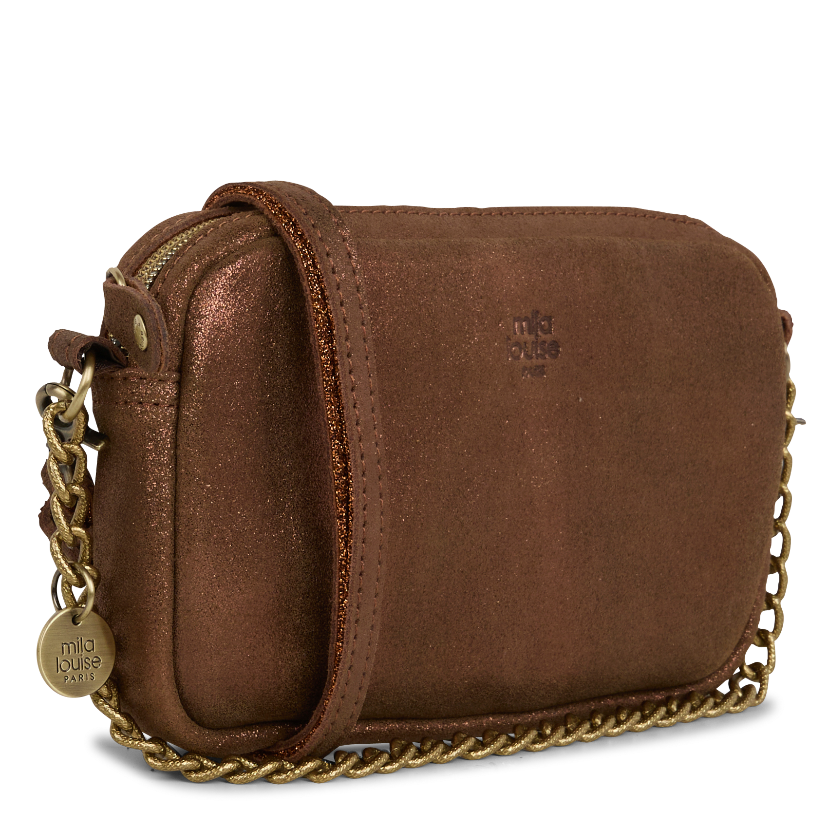 TROTTY - Sac bandoulière en cuir | Marron