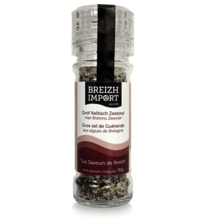 Breizh Importgrof Keltisch Zeezout Zeewier Gedroogd Strooimolen (65 gr)