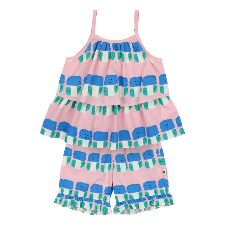 Jelly Mallow Ensemble Top et Short Fleurs | Rose