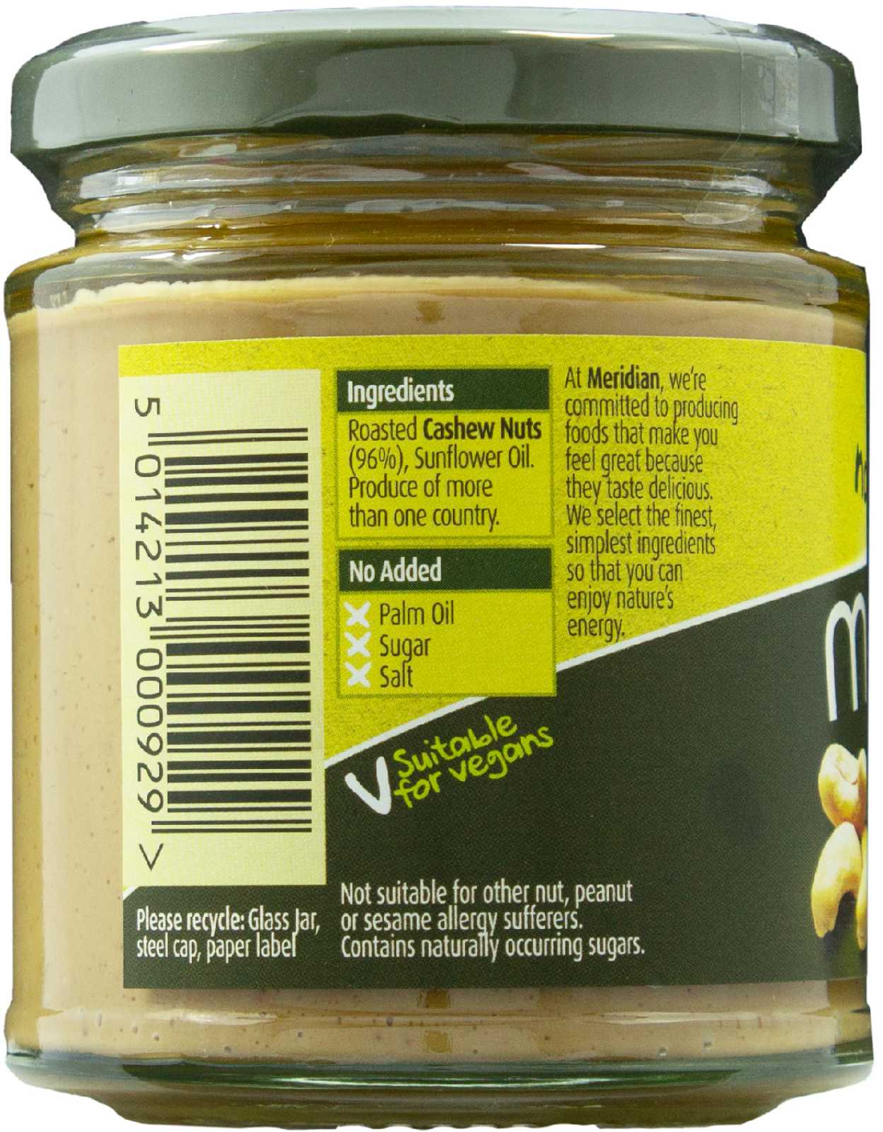 Manteiga de caju Meridian Foods 170g