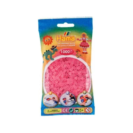 Hama Bügelperlen Midi Transparentpink, 1000 Stück