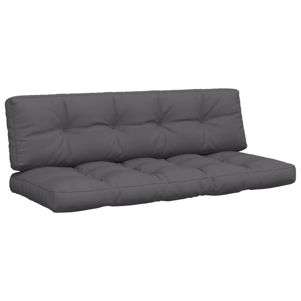 Coussins de palette 2 pcs anthracite tissu