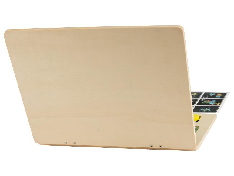 Houten speelgoed laptop of magnetische klok
