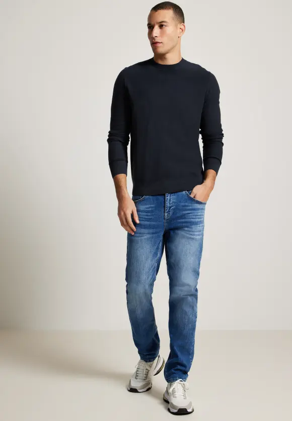 Pullover mit feiner Struktur - night blue