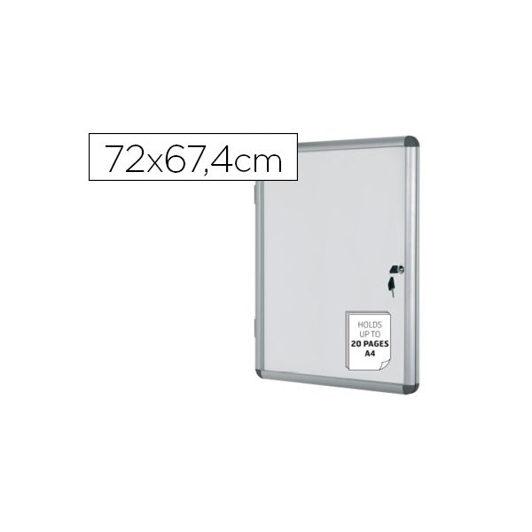 Bi-Office Vitrine Interior Magnética Enclore 67x72cm Branco - VT620109150